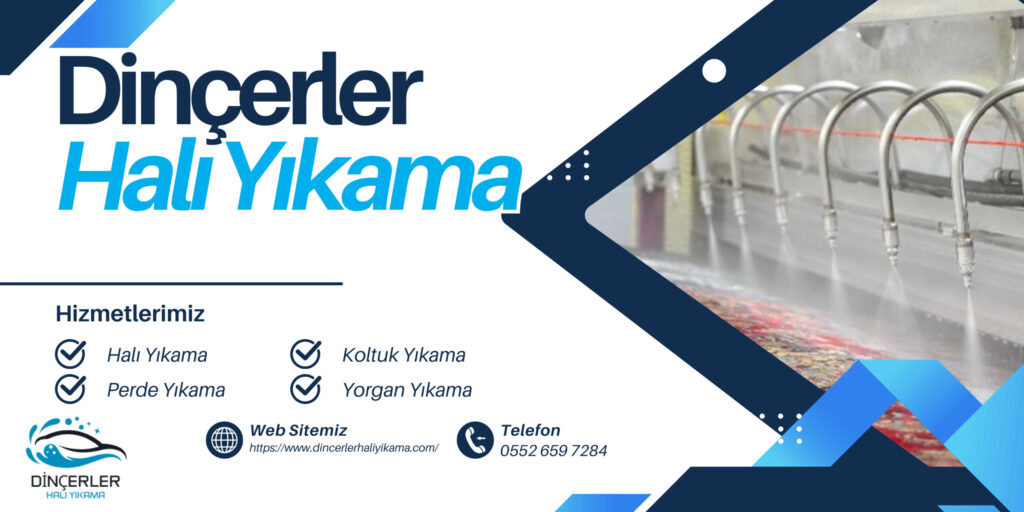 Dinçerler Halı Yıkama hizmetlerini tanıtan kurumsal reklam afişi